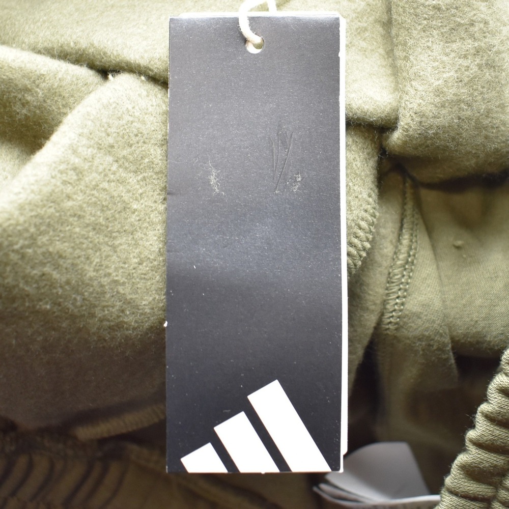 adidas Essentials 3-Stripes Open Hem Fleece Pants Mens Size XXL Olive NWT JE6331 - Picture 4 of 7